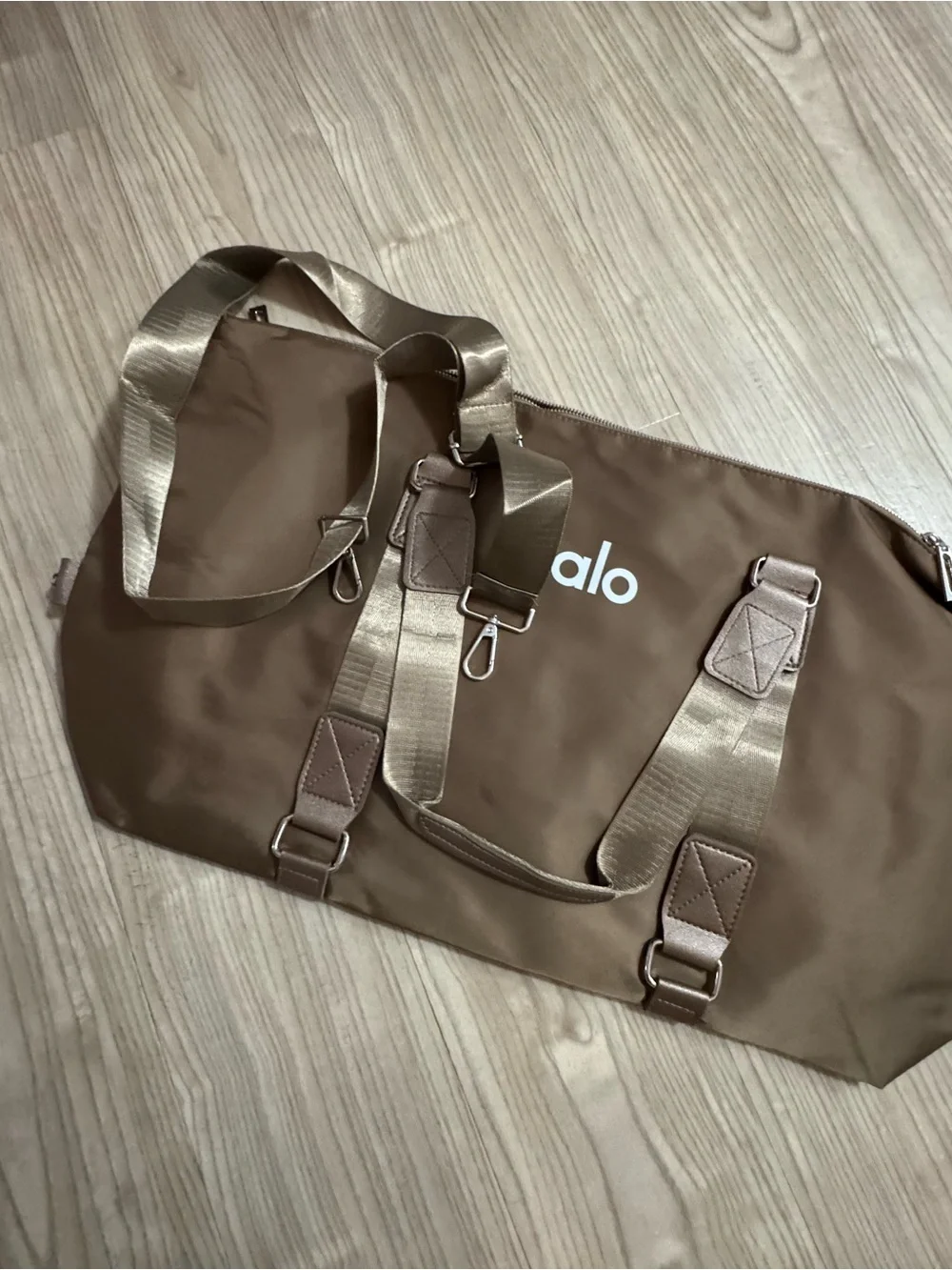 Alo Men's Brown Duffel Bag with Adjustable Straps